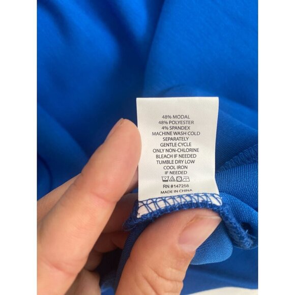 Simply Southern NWT Tess Quarter Zip Short Sleeve Pullover In Royal Size XXL - Picture 4 of 8